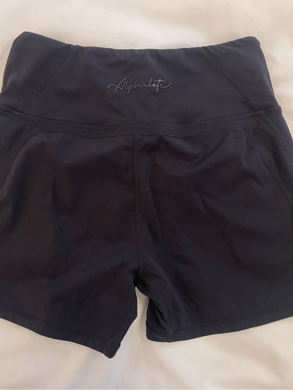 Alphalete Black High-Waist Women’s Workout Shorts